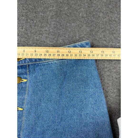 American Apparel Denim Button-Front Mini Skirt Size Small - Picture 6 of 6